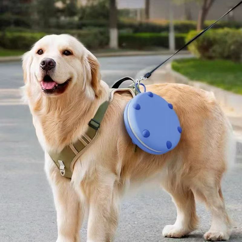 Silicone foldable pet double bowl (Portable cat and dog water bowl when going out)